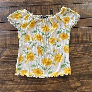 Forever 21, Size M, sunflower crop top